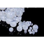 【ミックス、お買い得】白模様ビーズ/人魚の涙ビーズ/アクリルビーズ/25ｇ入（約100粒）＝188円
