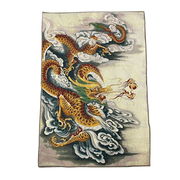 風水 龍 ドラゴン 刺繍 赤龍 青龍 タペストリー 竜 絵 玄関 絵 龍の