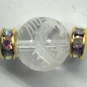 パーツ　ロンデル（GLレインボー/平型）　 6mm　100　ビーズ　副資材　アクセサリーパーツ