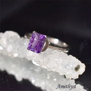 アメジスト 11号 紫水晶 最高級 指輪 リング シルバー プラチナコーティング プレゼント ギフト