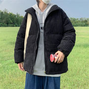 韓国ファッション デザインセンス ゆったりする 裏起毛 冬 無地 パンの服 トレンド 綿の服 コートメンズ