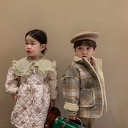 韓国子供服  子供服 トップス   男の子  コート   洋風   チェック