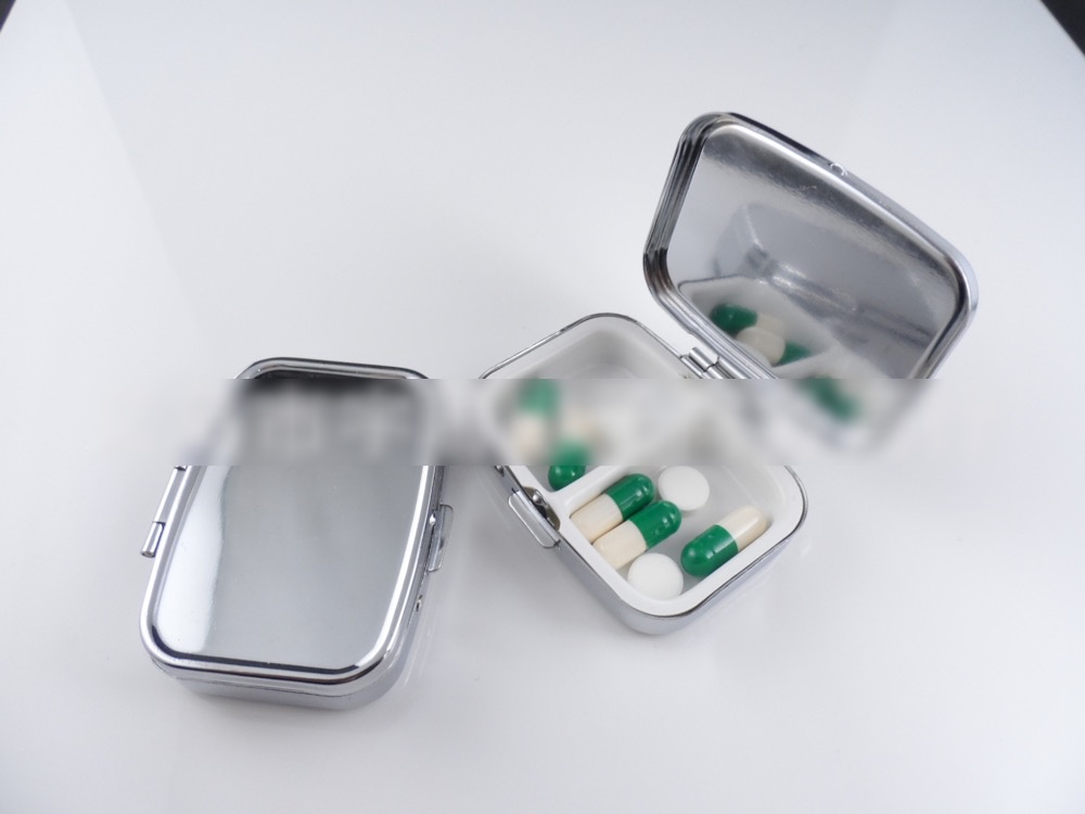 ピルケース 薬箱 薬ケース 飲み薬 金属ケース メタルボックス 収納
