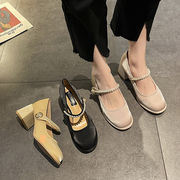 大人っぽくシックな印象 激安セール 太いヒール シンプル 小さい新鮮な ファッション ハイヒール 靴