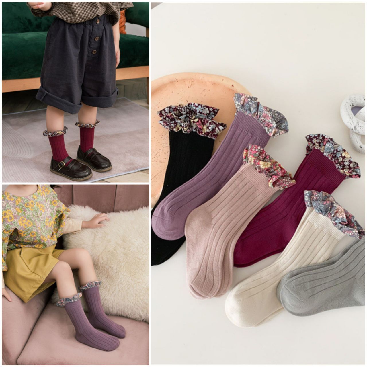 【KID】韓国風子供服 ベビーソックス 　秋冬　女の子　可愛い　きれいめ　ソックス　靴下