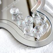 【即納2個入】ガラスドーム 水入り カン付き ピアス ガラスアクセサリー パーツ ハンドメイド 韓国