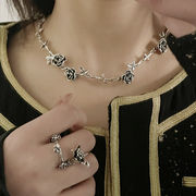 ネックレス＆指輪　首飾り　指輪　アクセサリー　ファッション雑貨　韓国風