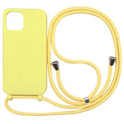 スマホケース  アップルiphone 12 Pro適用  キャンディ色  転倒防止   ロープでつなぐ  携帯ケース