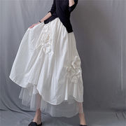 簡単にサマ見え 韓国ファッション スカート オシャレ ミニマリスト スリム 小さい新鮮な レーヨン