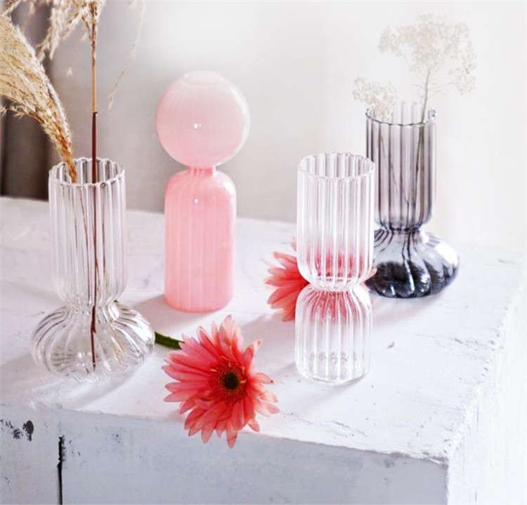 すごく可愛いです デザインセンス クリアガラス ホーム 装飾 花瓶 リビングルーム フラワーアレンジメント