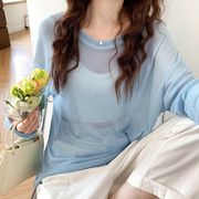 【2022春新作】韓国風レディース服　春秋　ゆったり 　シンプル　カジュアル　きれいめ　長袖Tシャツ