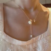 ローズネックレス女性イントレンディなデザインセンスシンプルな鎖骨チェーン女子学生ネックレス