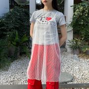 チュールドレス　キャミソール　レイヤード　レディース　INS　韓国ファッション　デザイン　春夏