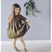 2022新作 子供服    韓国風子供服   ワンピース  設計感 トップス  長袖 キッズ服  可愛い スカート