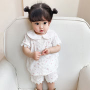 2022春夏新作 韓国子供服 赤ちゃんかわいい半袖Tシャツ トップス シンプル カジュアル  2点セット