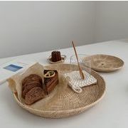 レトロ   籐編み   果物トレイ   装飾   収納トレイ   手編み   撮影道具