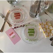 韓国ファッション  透明  ins   食器  お皿  インテリア   撮影道具  デザート皿