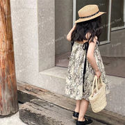 スカート　トップス　子供ドレス　子供服　夏着　サスペンダースカート　韓国風