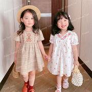 子供服　スカート　半袖　ドレス　夏着　２022新作　花柄　韓国風　ワンピース