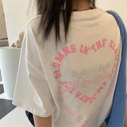 【2022夏服】韓国風レディース服 　トップス 　レディース　おしゃれ　半袖　Tシャツ　全二色