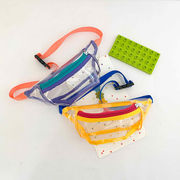 【バッグ】子供用・ミニバッグ・キッズ向け・ショルダーバッグ・透明バッグ・PVC・可愛い・2色