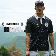 【ゴルフウェア】スプラッシュプリント半袖ポロシャツ／DIVINER GOLF