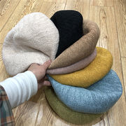 夏　　編みベレー帽　透かし　韓国ファッション　通気　全7色　帽子