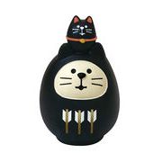【ご紹介します！年中飾れる開運グッズ！Concombre FUKU福MONOシリーズ！】開運カラー猫だるま  黒