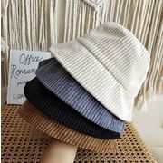 韓国ファッション  秋冬  暖か  ニット  ハット  漁夫帽   ニット帽  冬帽  帽子