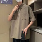 ユニセックス　メンズ　ポロシャツ　短袖　シャツ　カジュアル　大きいサイズ　ストリート系　渋谷風☆