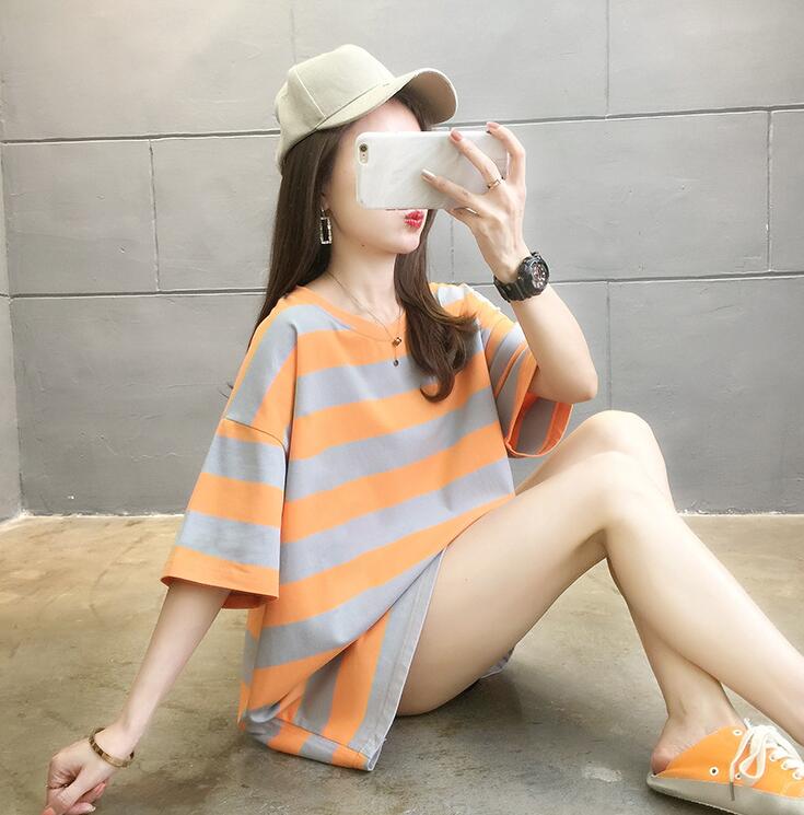 韓国風　女夏新しい　半袖Tシャツ， 気質ファッションTシャツ★ Tシャツ★M-2X