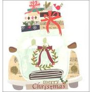 グリーティングカード クリスマス「プレゼントを乗せた車」メッセージカード