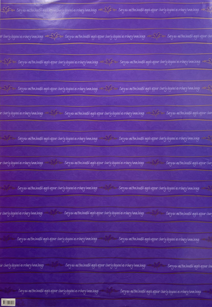 ラッピングペーパー「エンジェル/パープル」多目的 包装紙 プレゼント 紫