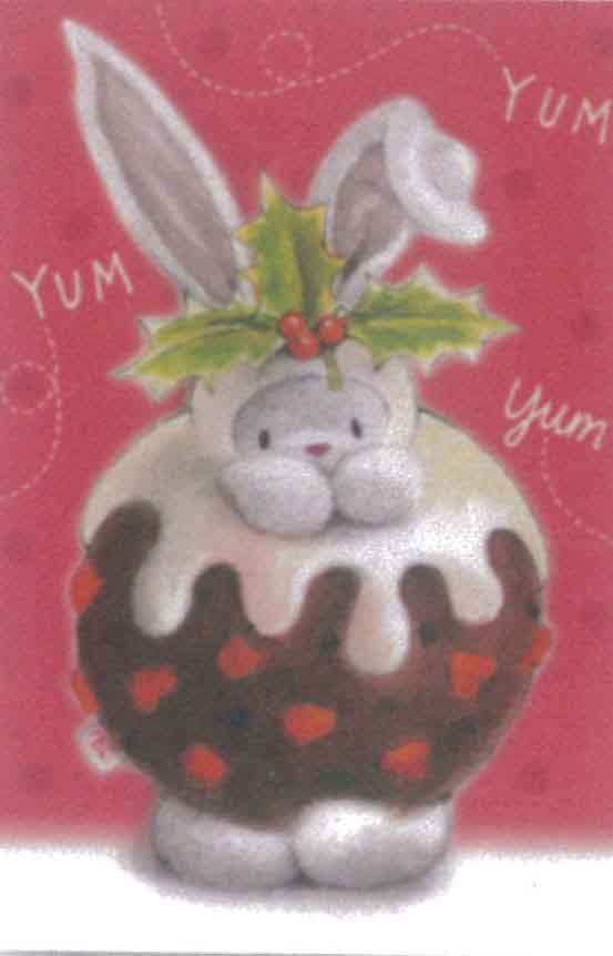 ミニカード クリスマス「お菓子の衣装のうさぎちゃん」メッセージカード