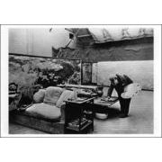 ポストカード モノクロ写真「クロード・モネ」「ジヴェルニーのアトリエ」