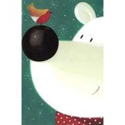 ミニカード クリスマス「シロクマと小鳥」メッセージカード