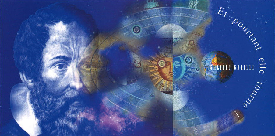 ロングポストカード イラスト グラフィックデザイン「ガリレオ・ガリレイ」メッセージカード