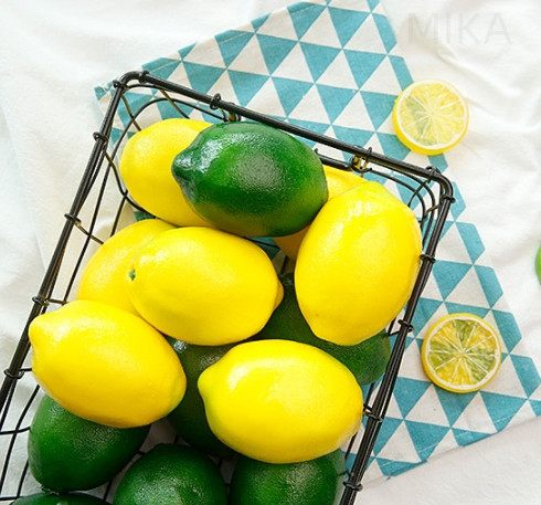 INS 人気   果物の模造  レモン  皿を捧げる  インテリア  トレイ  食べ物    置物を飾る  創意撮影装