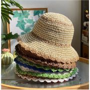 麦わら帽子　帽子　バケットハット　夏　UVカット　つば広　日焼け防止　紫外線対策　折りたたみ