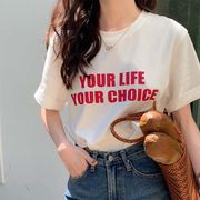 【2022夏服】韓国風レディース服 トップス シンプル　おしゃれ　半袖Tシャツ　