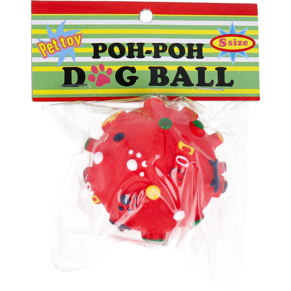 [販売終了]プープードッグボール Sサイズ 赤色 PT-DBT-1-1 1個入