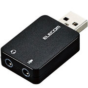 エレコム オーディオ変換アダプタ USB-φ3.5mm オーディオ出力 マイク入力 直挿し