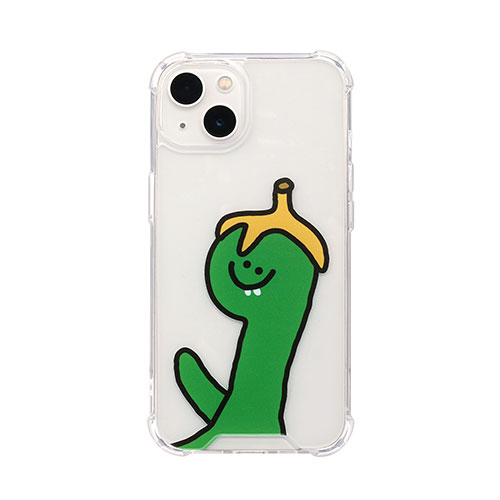 168cm ハイブリッドクリアケース for iPhone 13 Green Olly w