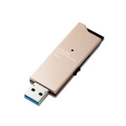 エレコム USBメモリー/USB3.0対応/スライド式/高速/DAU/32GB/ゴールド