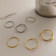 【大人風】金アレ対応素材　S925コーティング silverring   リング   指輪　セットアップ