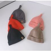 2022秋冬新作 韓国子供服 キッズ帽　ニット帽 　ふわふわ帽子 韓国ファッション  可愛いハット 5色