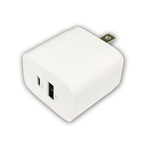 HIDISC USB PD・QC対応 Type-C+USB-A 20W AC充電器 アダプ