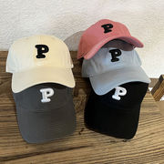 野球帽　帽子　キャスケット　紫外線対策　日焼け防止　UVカット　夏　男女兼用　英字P