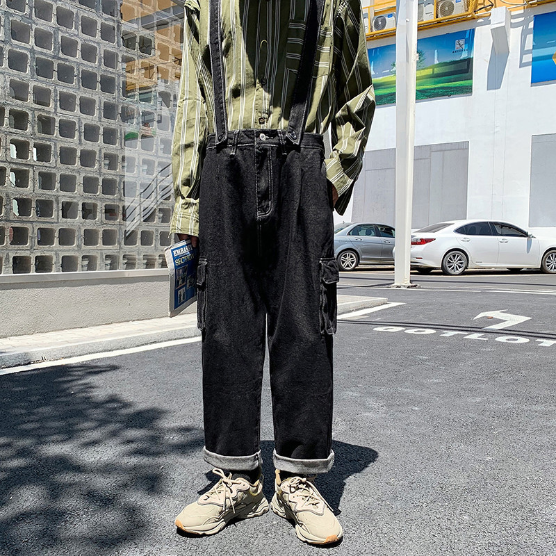 ユニセックス メンズ デニム サロペット オーバーオール カジュアル 大きいサイズ ストリート系 渋谷風☆