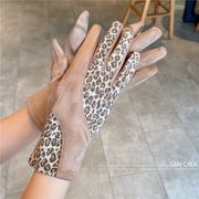 手袋　秋　冬　レディース　韓国ファッション　五本指　豹柄　可愛い　スマホ対応